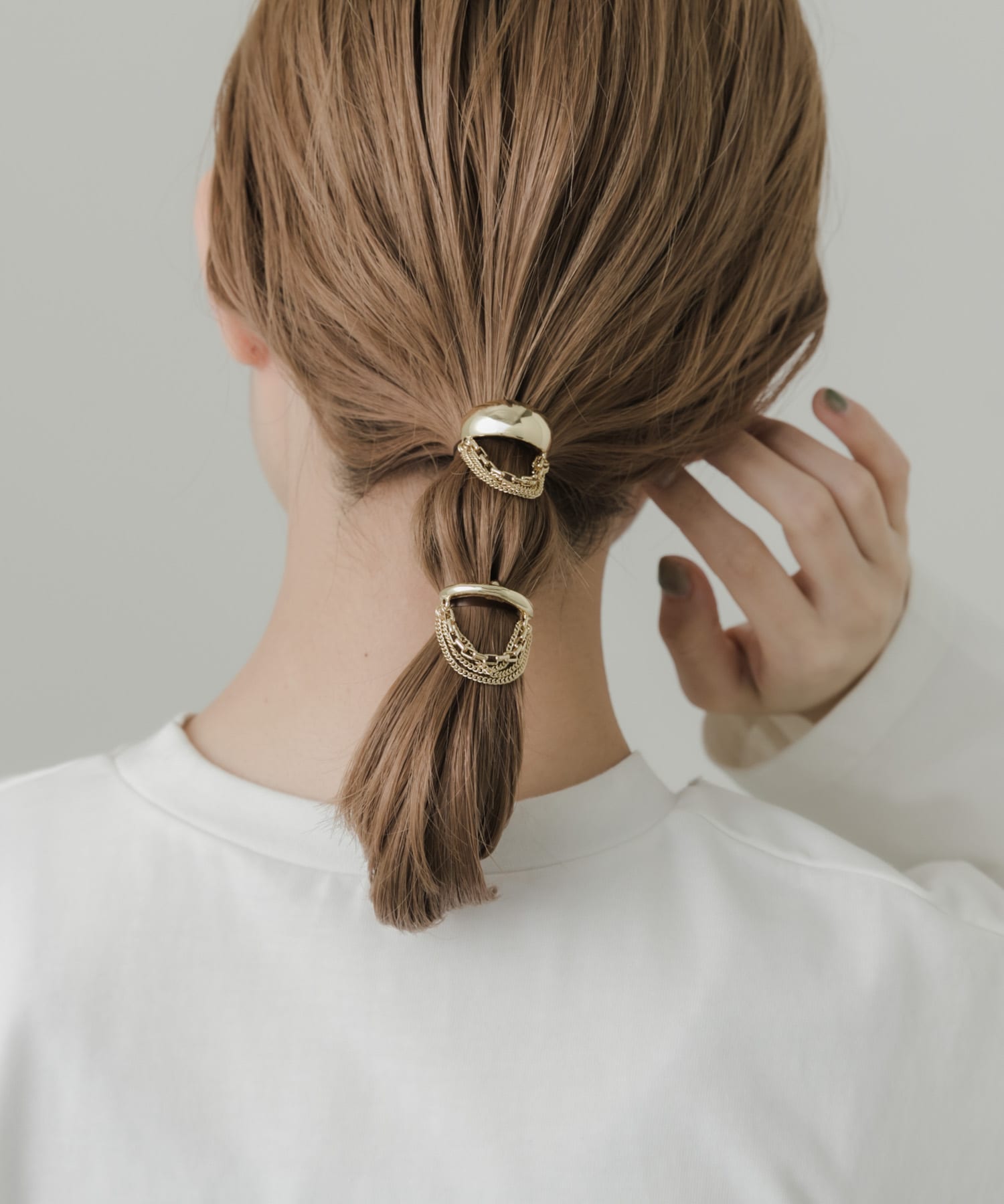 プックリメタルチェーンヘアカフセット GLD -
