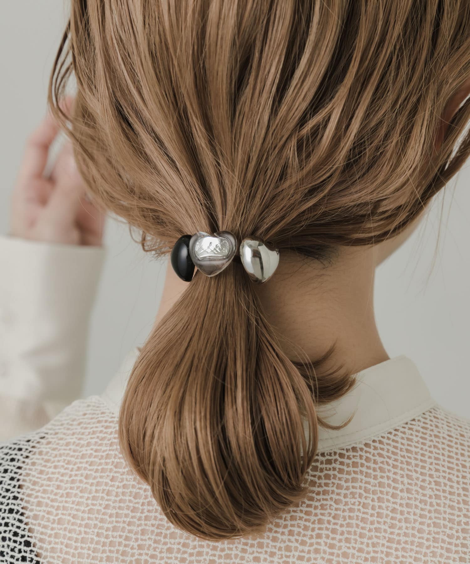 プックリハート3ヘアカフセット SL/BK -