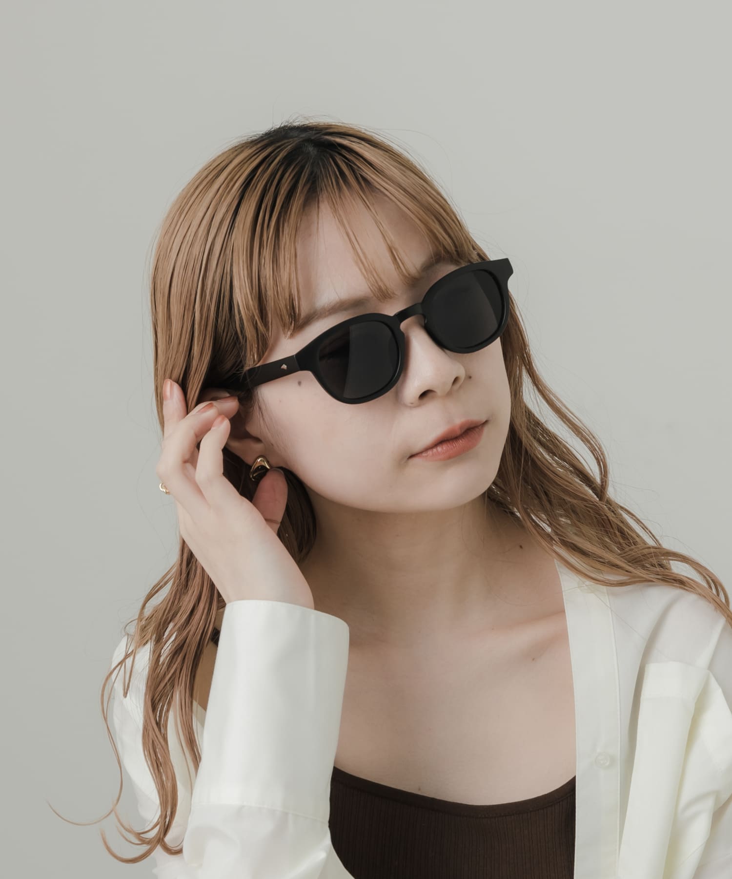 ウェリントンマットサングラス BLK -