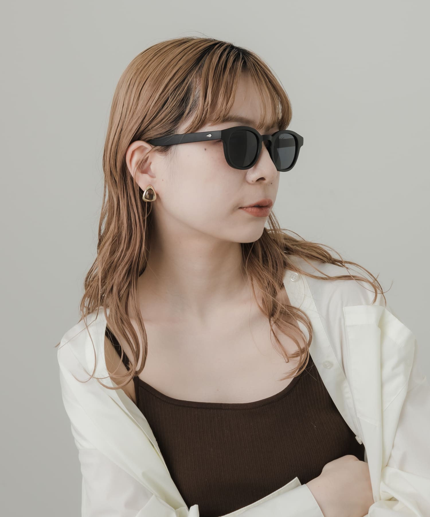 ウェリントンマットサングラス BLK -