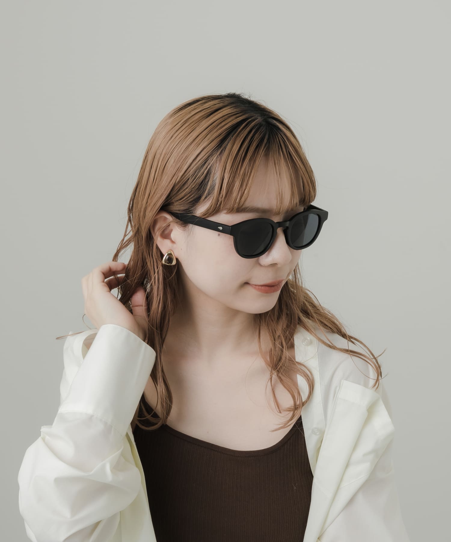 ウェリントンマットサングラス BLK -