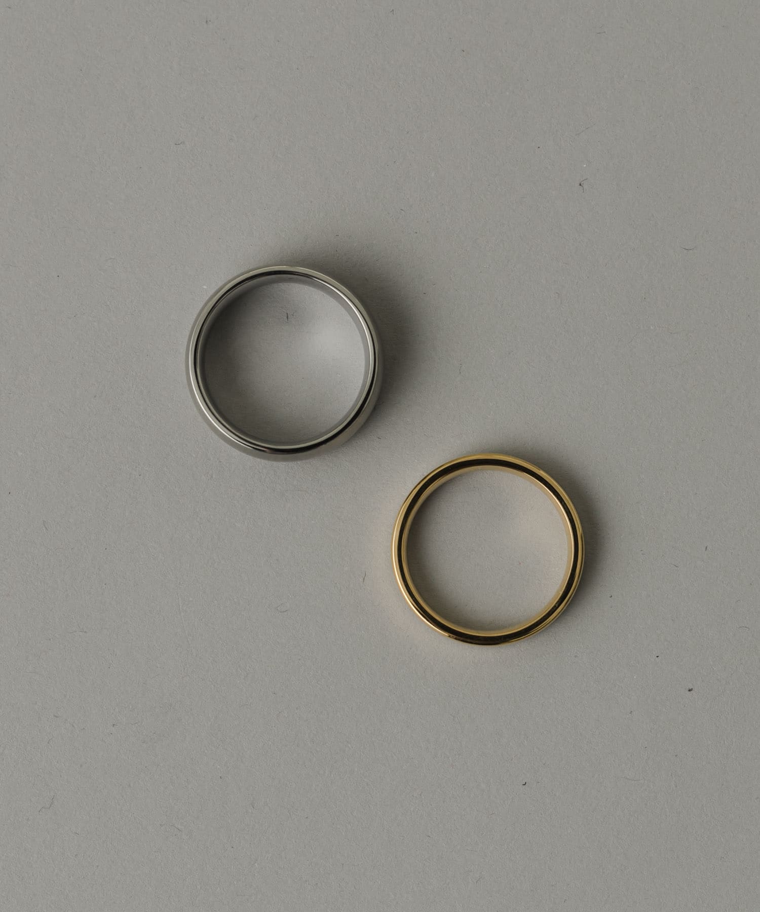 ステンレス2セットリング SLV/GLD 18