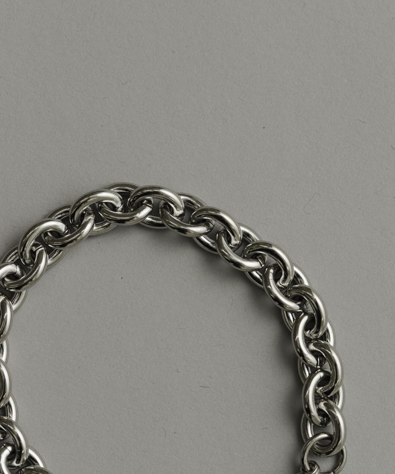 ステンレスオーバルチェーンブレスレット SLV -