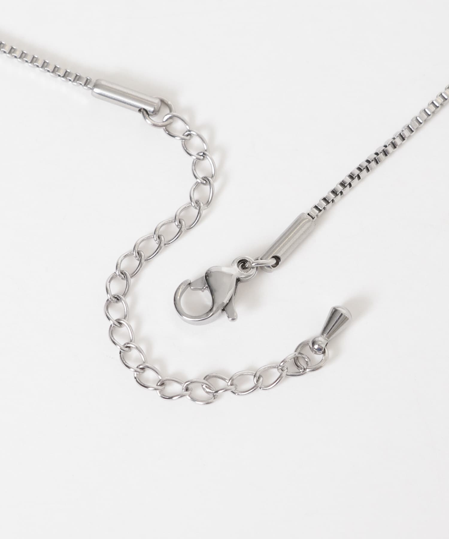 ステンレスコンビトップスクエアネックレス SLV/GLD -