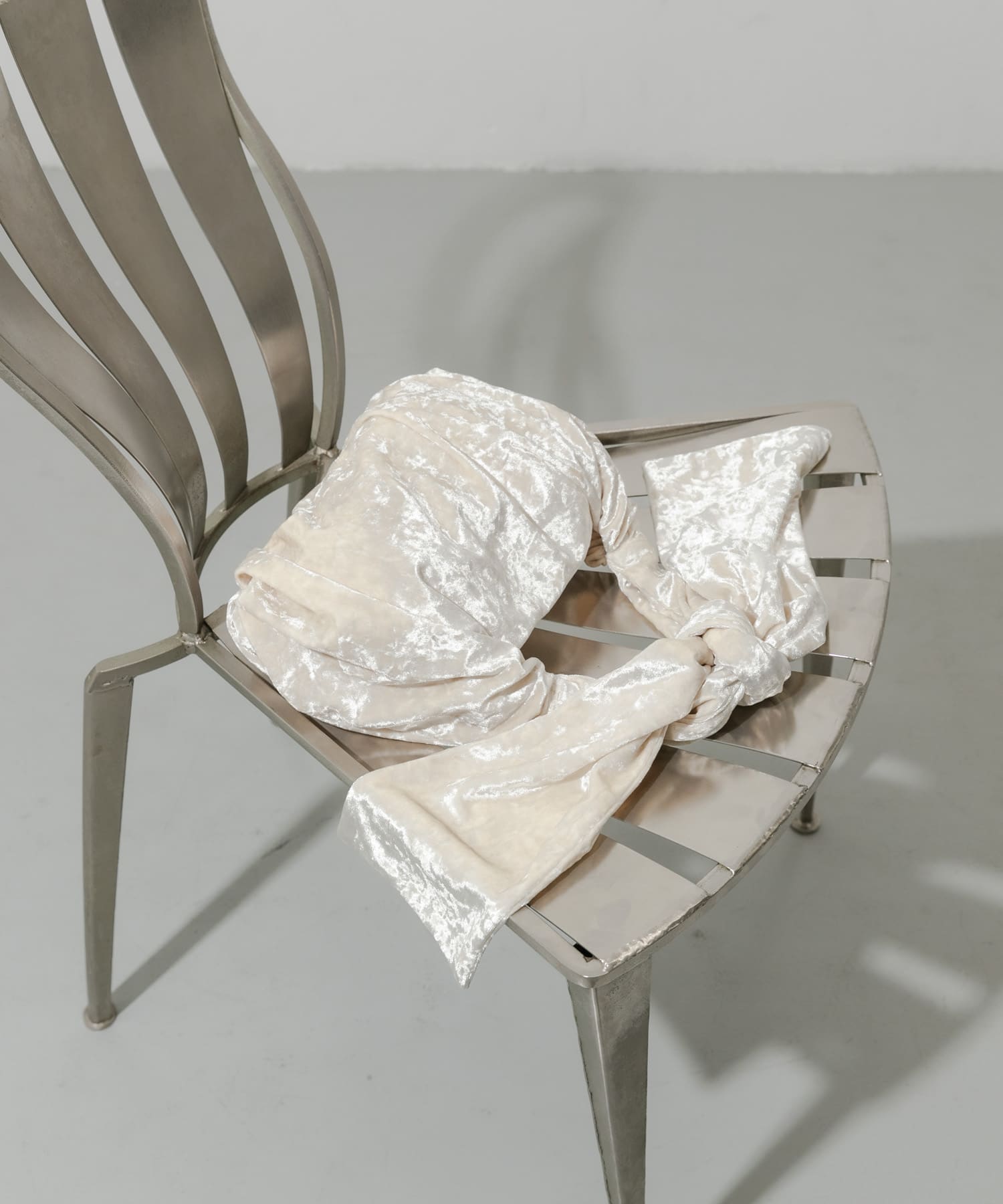 ベロアリボンバッグ BEG -