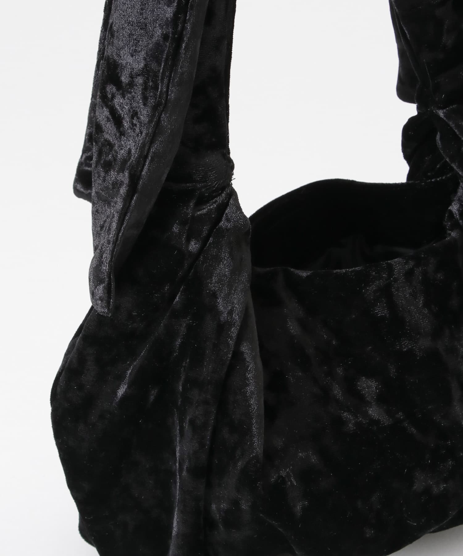 ベロアリボンバッグ BLK -