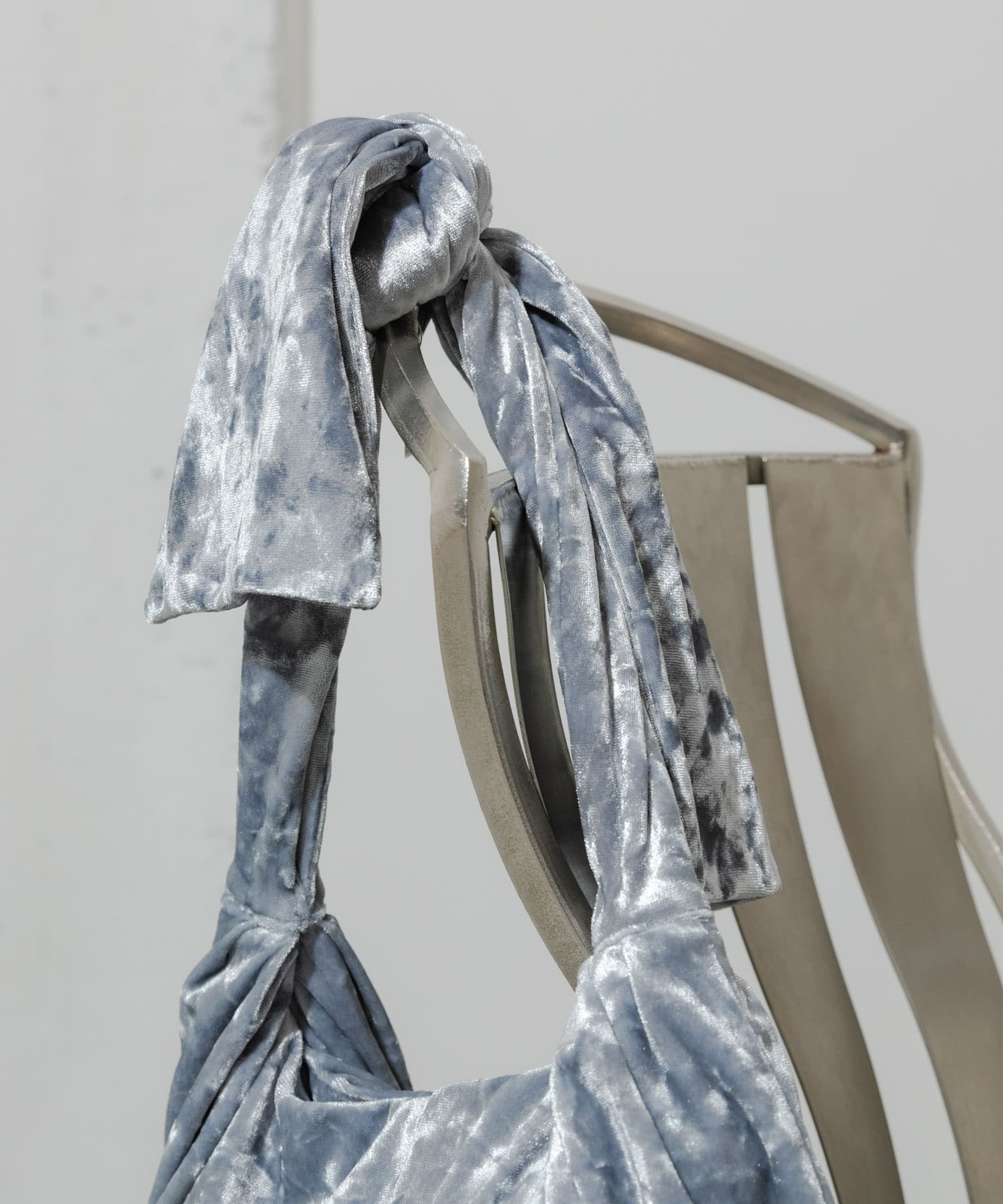 ベロアリボンバッグ GRY -