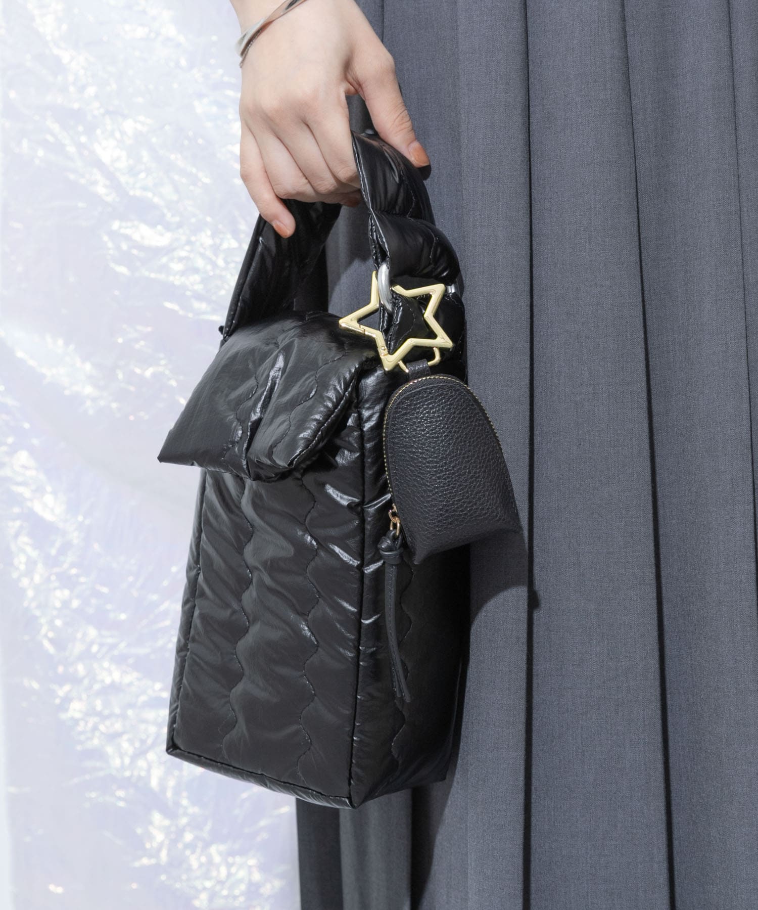 my Choeae quilt bag BLK -