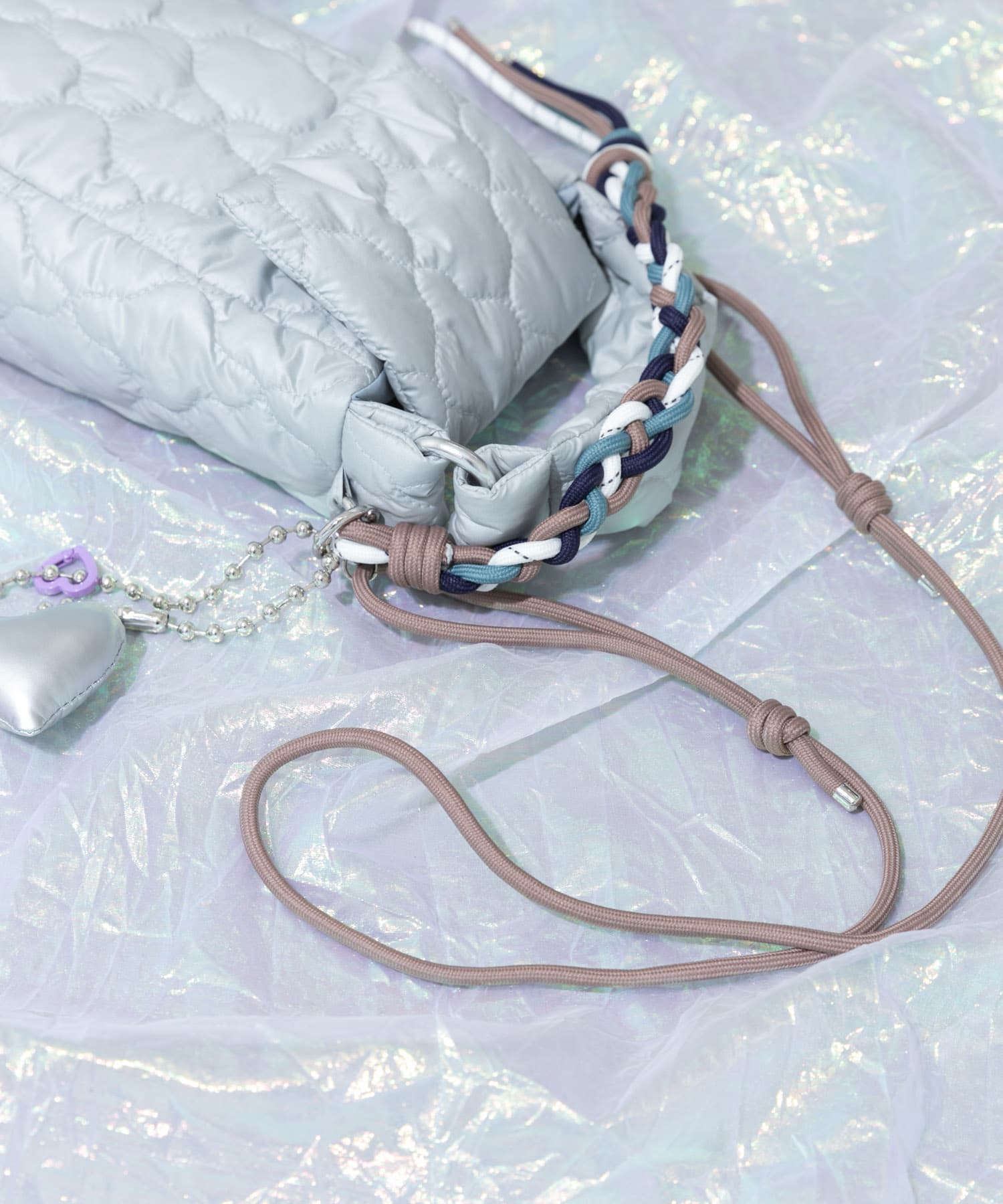 my Choeae quilt bag L.GRY -