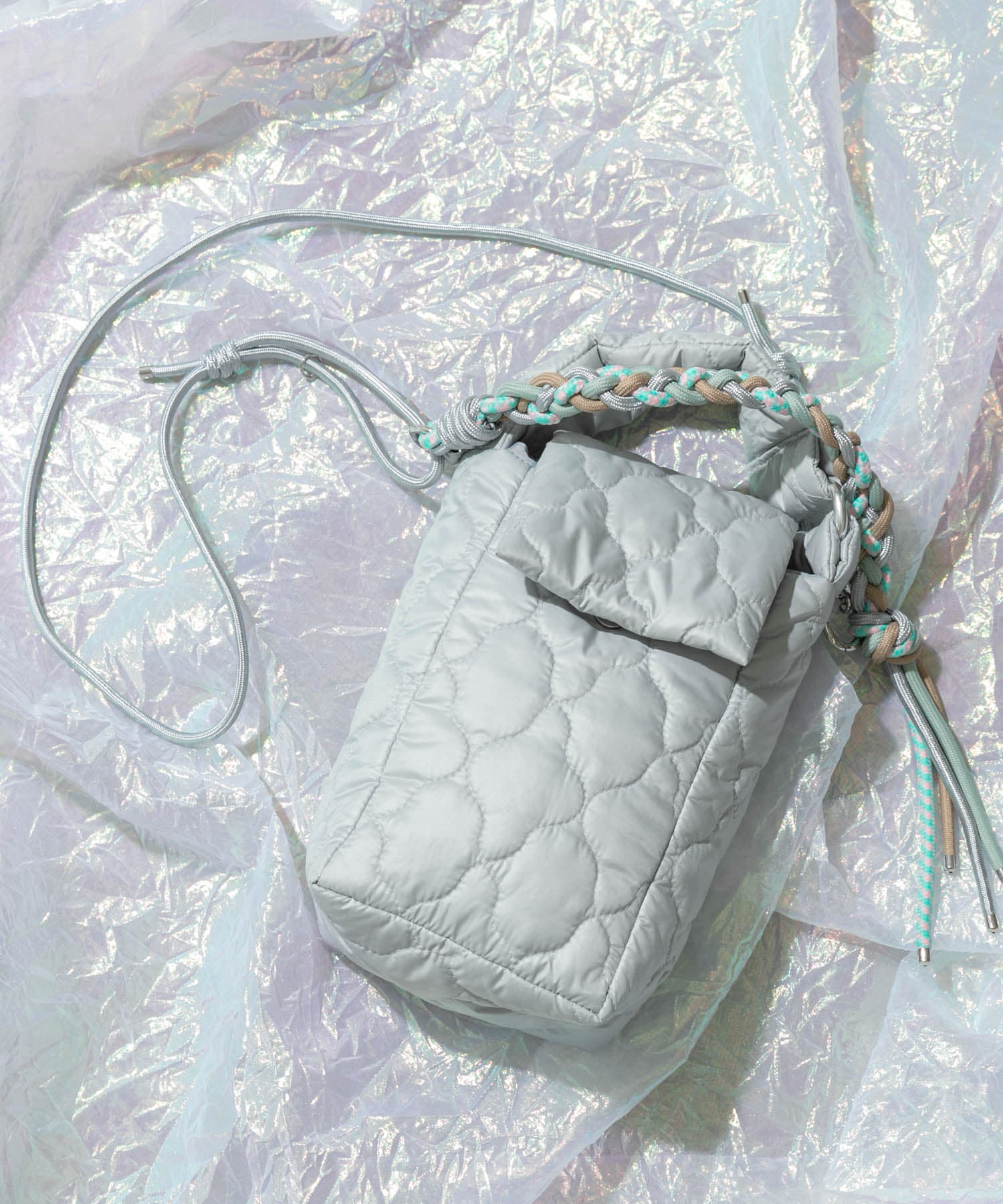 my Choeae quilt bag L.GRY -