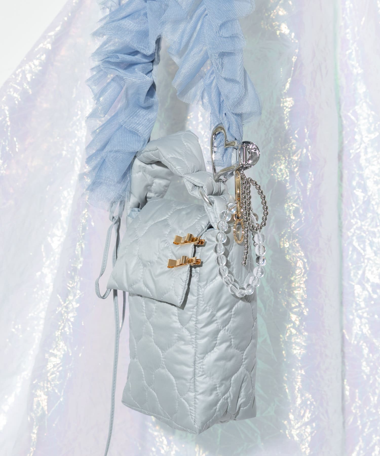 my Choeae quilt bag L.GRY -