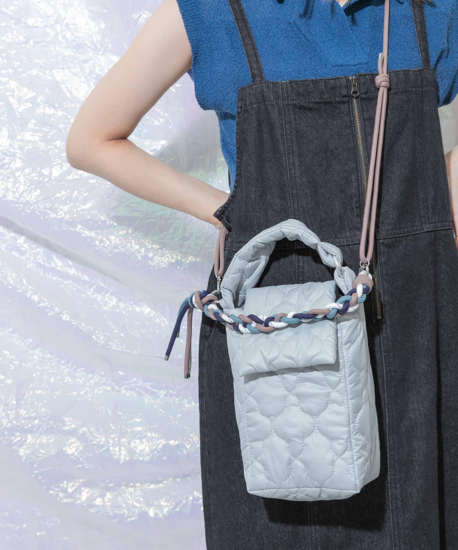 my Choeae quilt bag L.GRY -