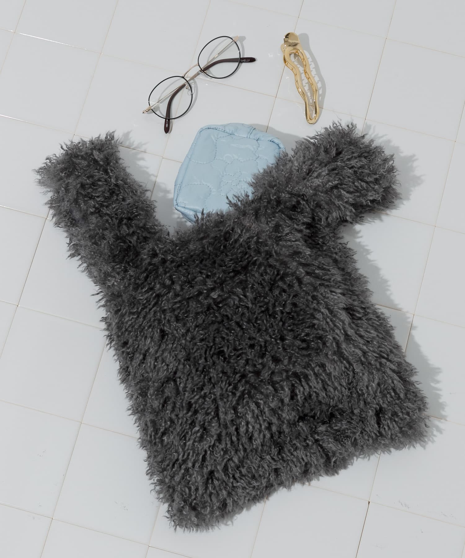 シャギーボリュームバッグ GRY -