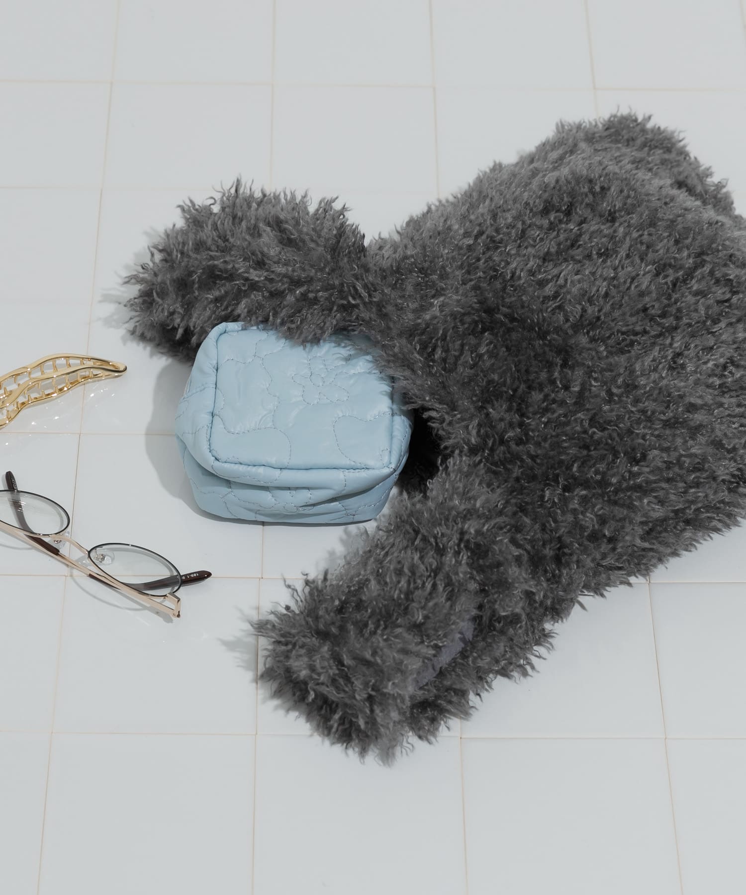 シャギーボリュームバッグ GRY -