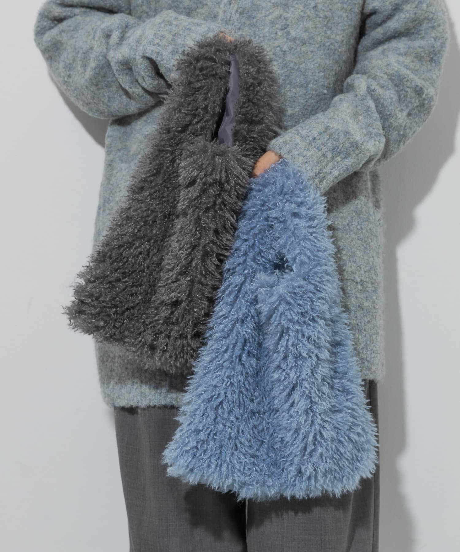 シャギーボリュームバッグ GRY -