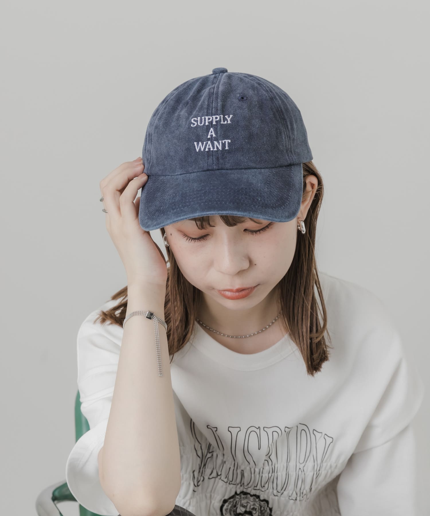 ウォッシュドロゴキャップ NVY -