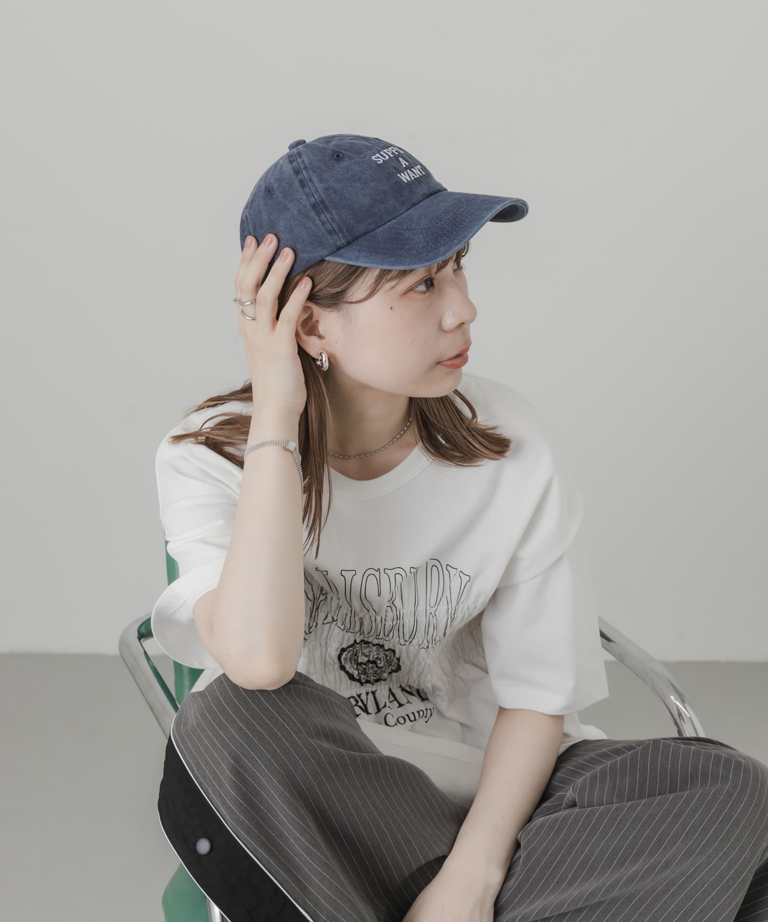 ウォッシュドロゴキャップ NVY -