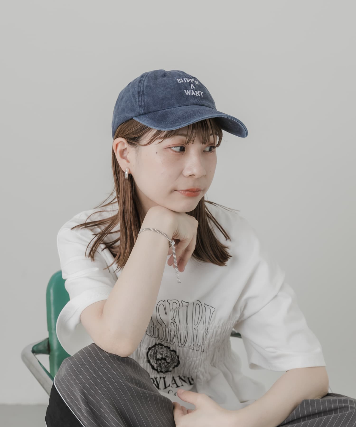 ウォッシュドロゴキャップ NVY -