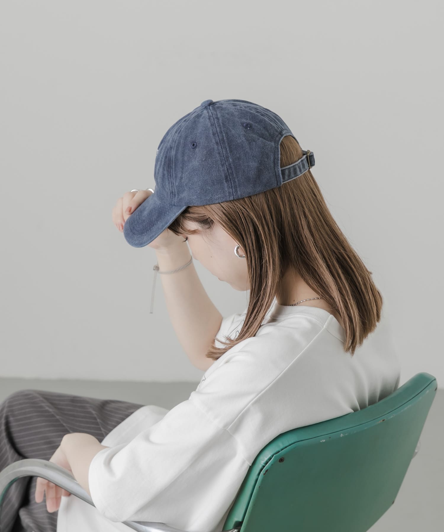 ウォッシュドロゴキャップ NVY -