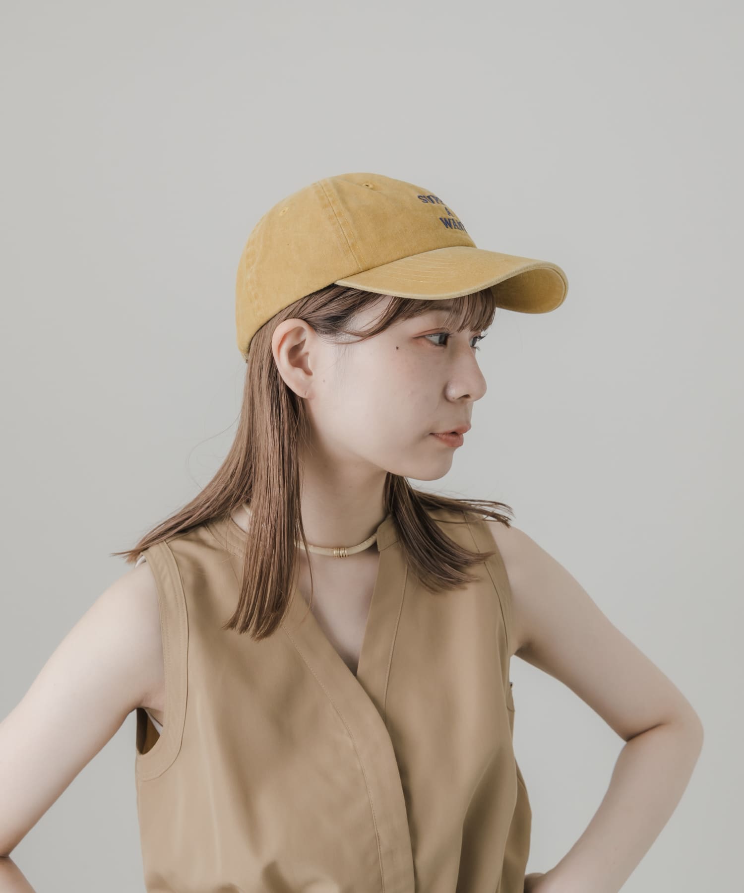 ウォッシュドロゴキャップ YEL -