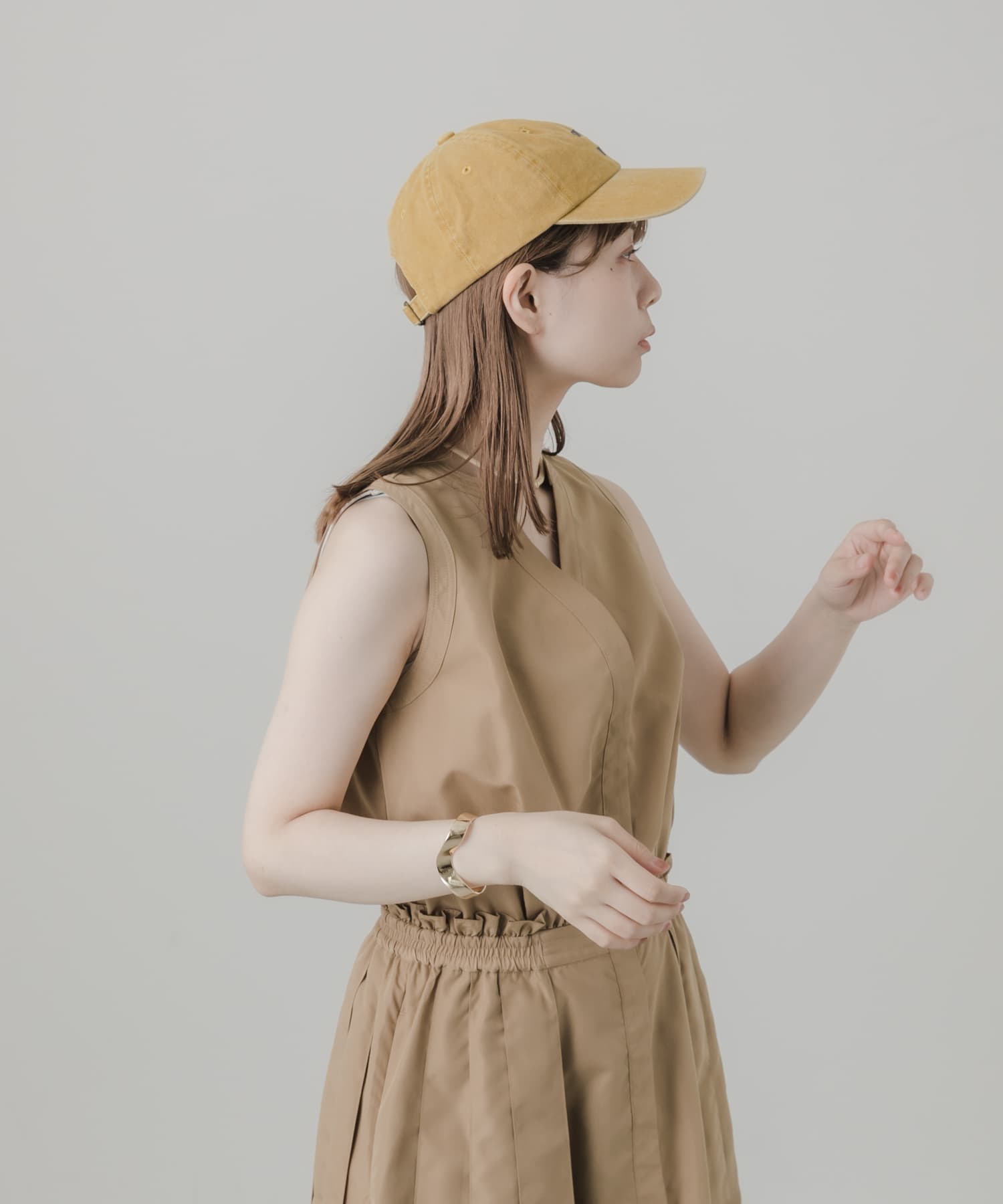 ウォッシュドロゴキャップ YEL -