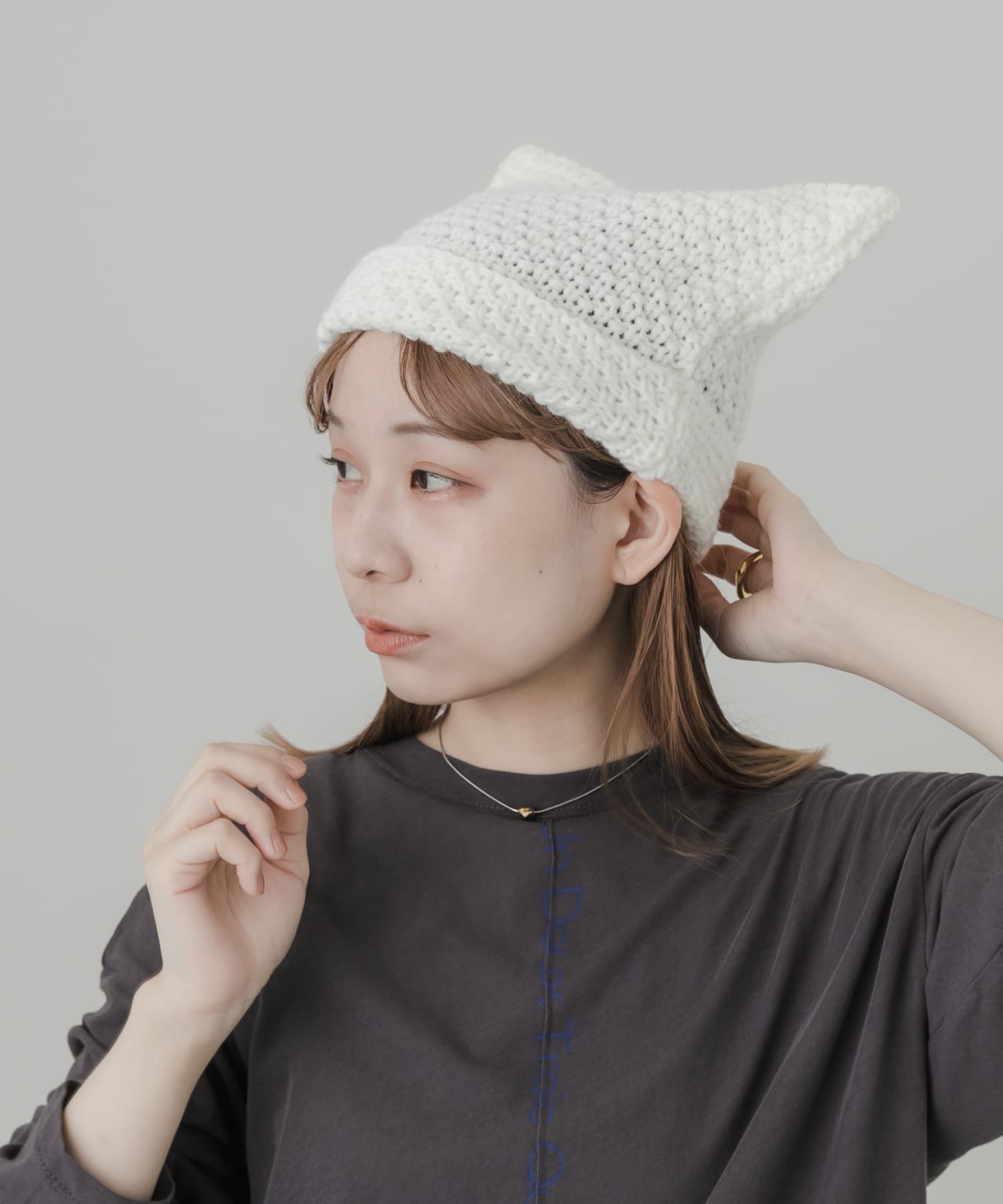 ネコミミワッチキャップ WHT -