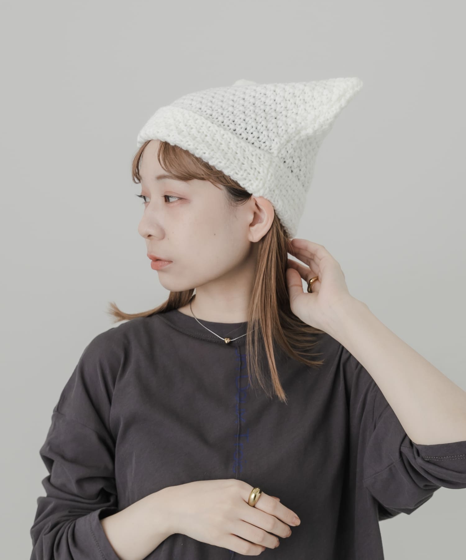 ネコミミワッチキャップ WHT -