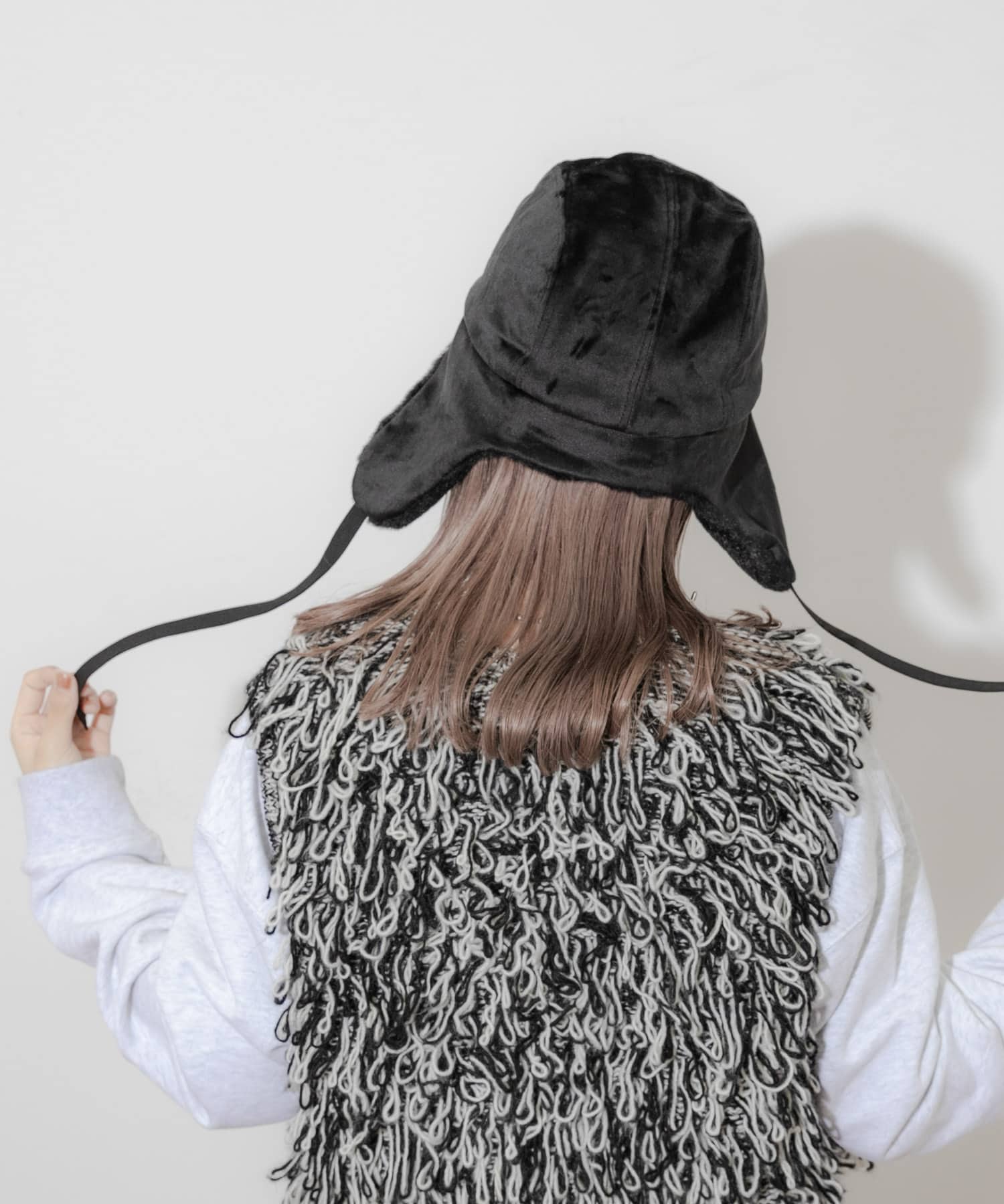 2WAYフライトキャップ BLK -