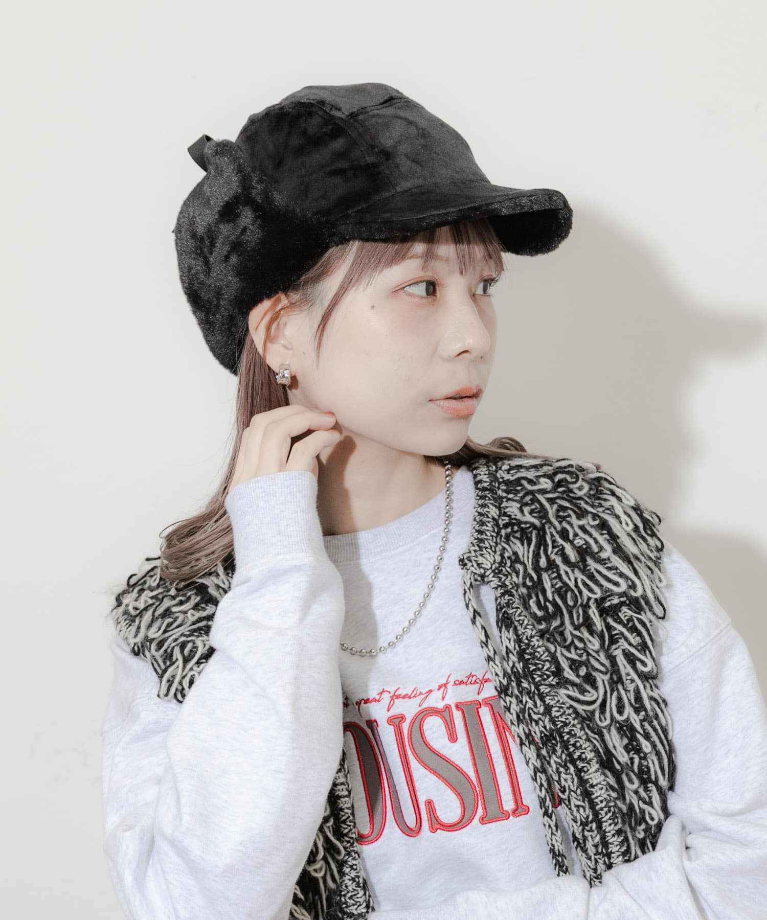 2WAYフライトキャップ BLK -