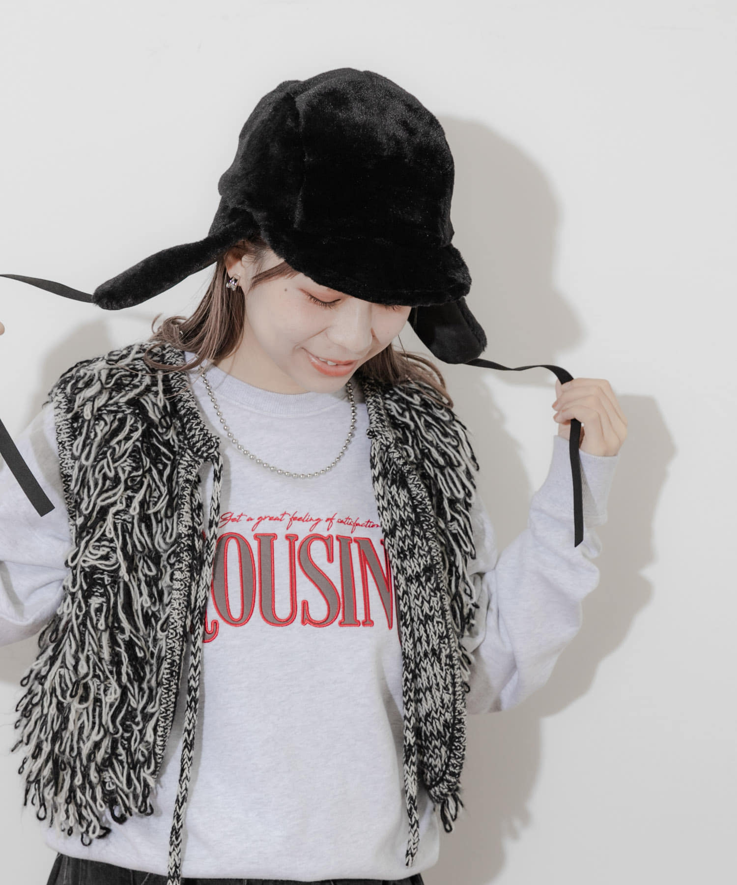 2WAYフライトキャップ BLK -