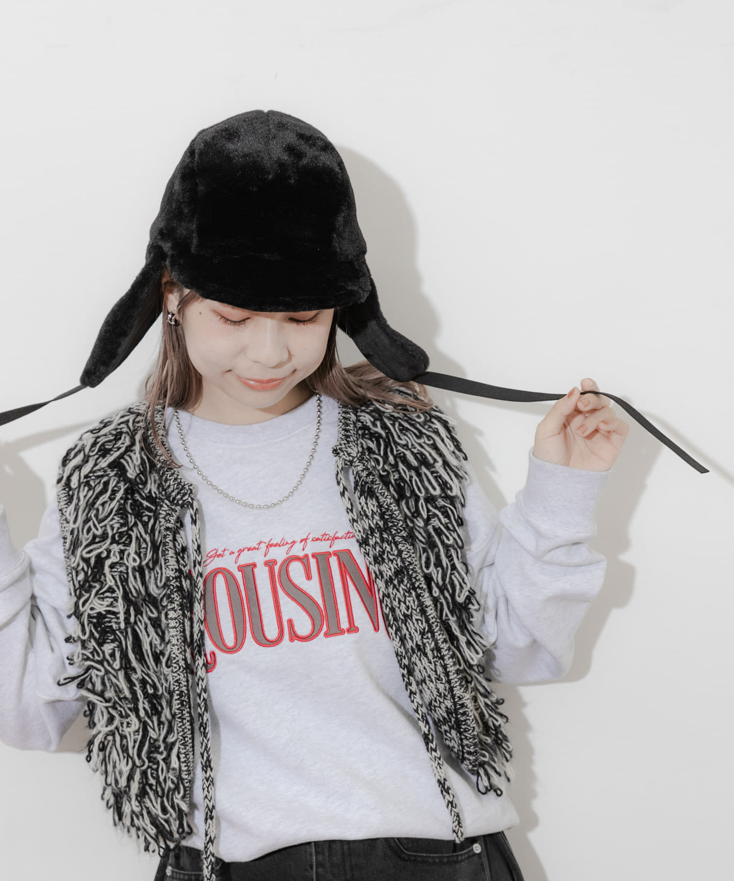 2WAYフライトキャップ BLK -