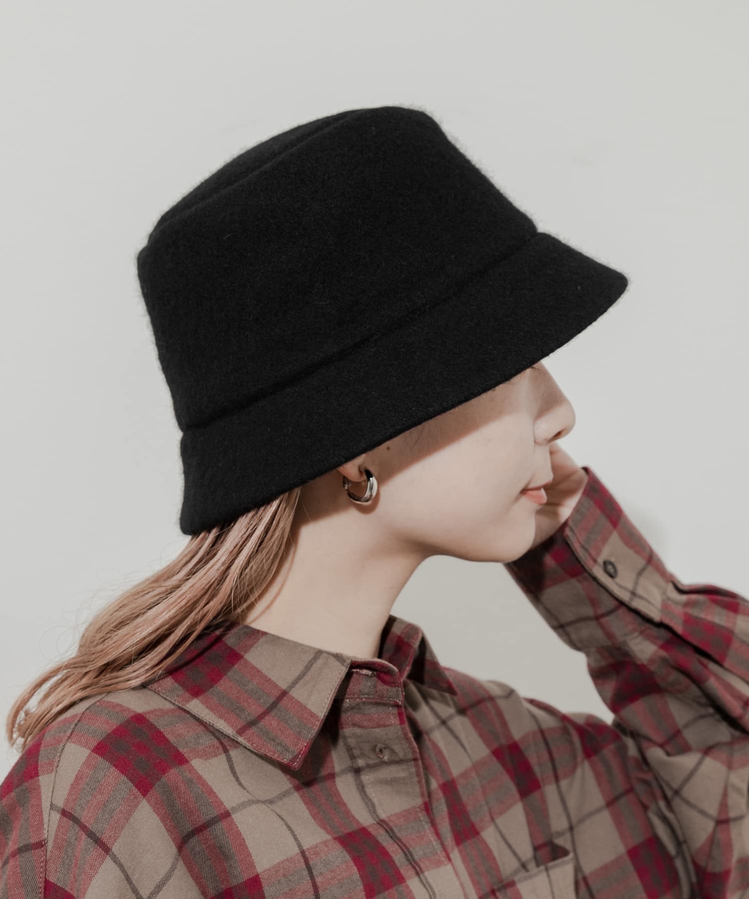 ソフトウールバケットハット BLK -