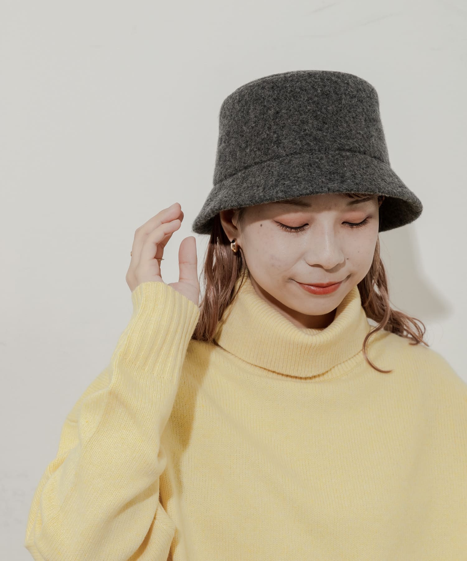 ソフトウールバケットハット GRY -