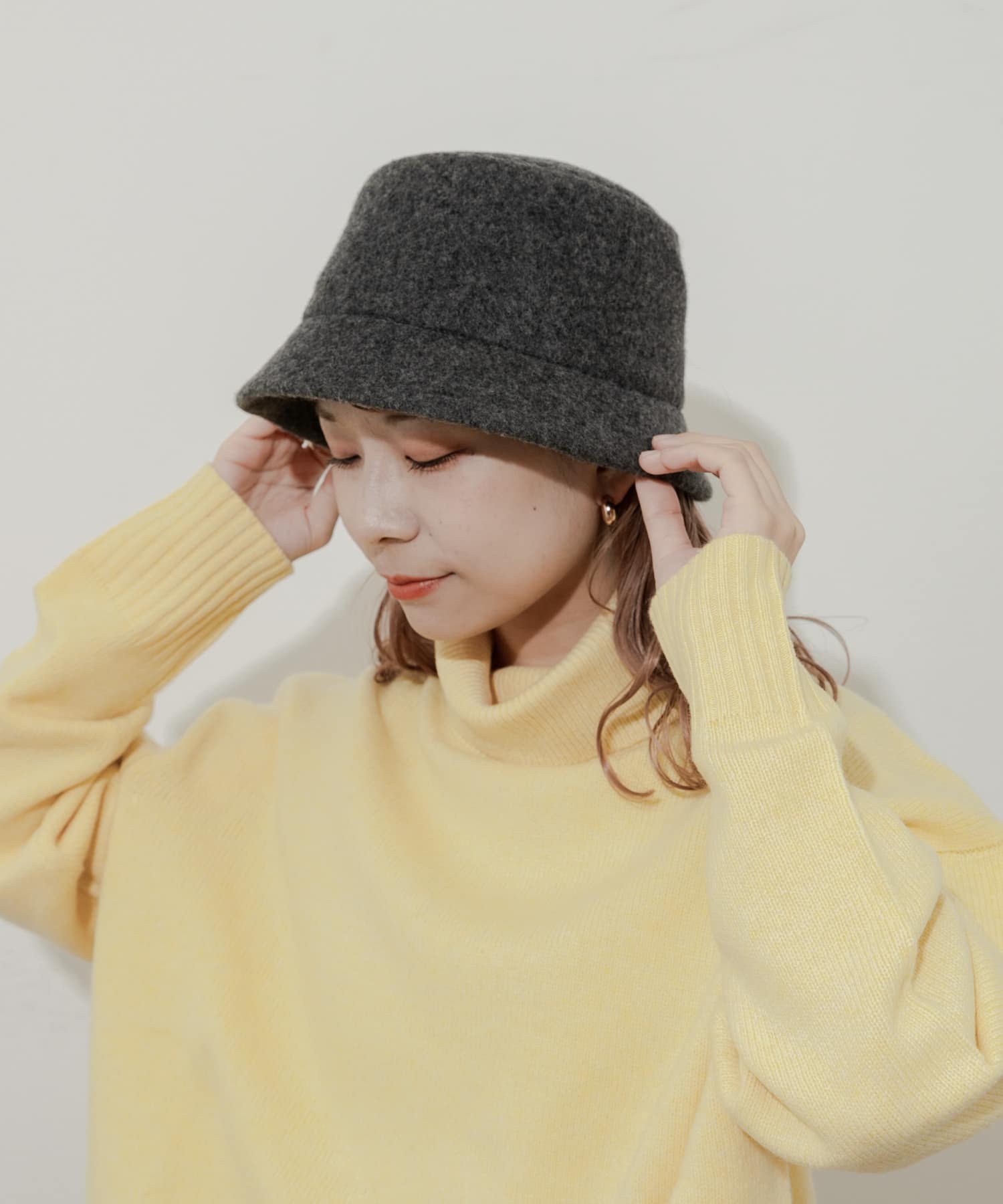 ソフトウールバケットハット GRY -