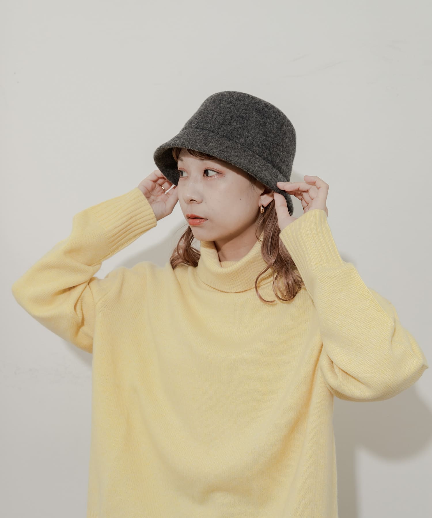 ソフトウールバケットハット GRY -