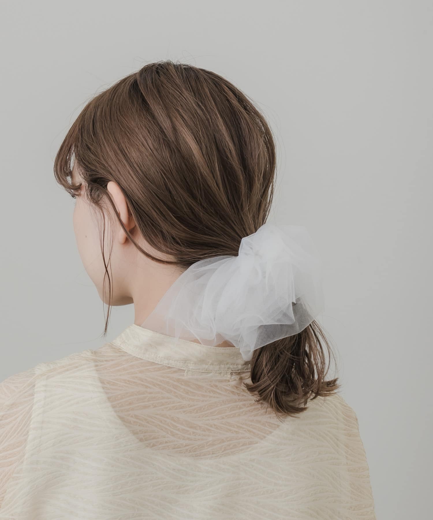 チュールシュシュカフスセット WHT -