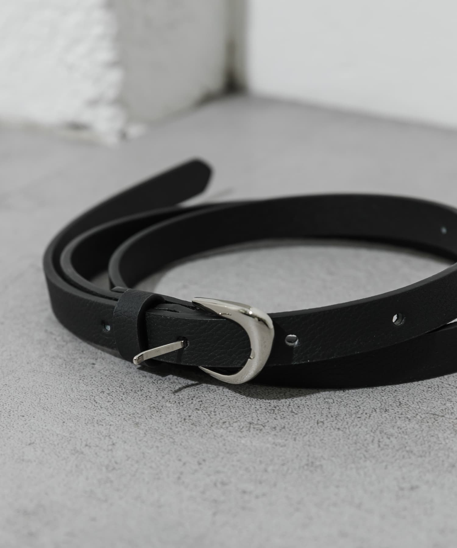 シンプルスリムベルト BLK -