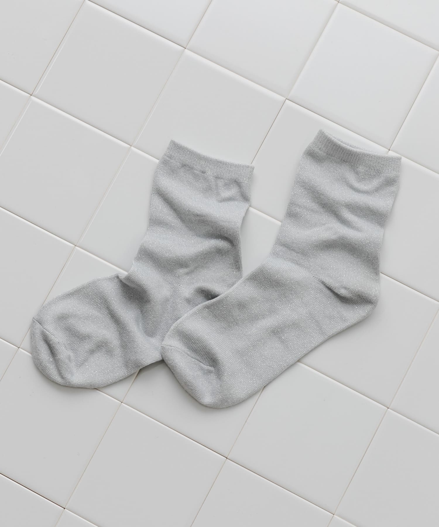 ラメカラーソックス SLV 22-25