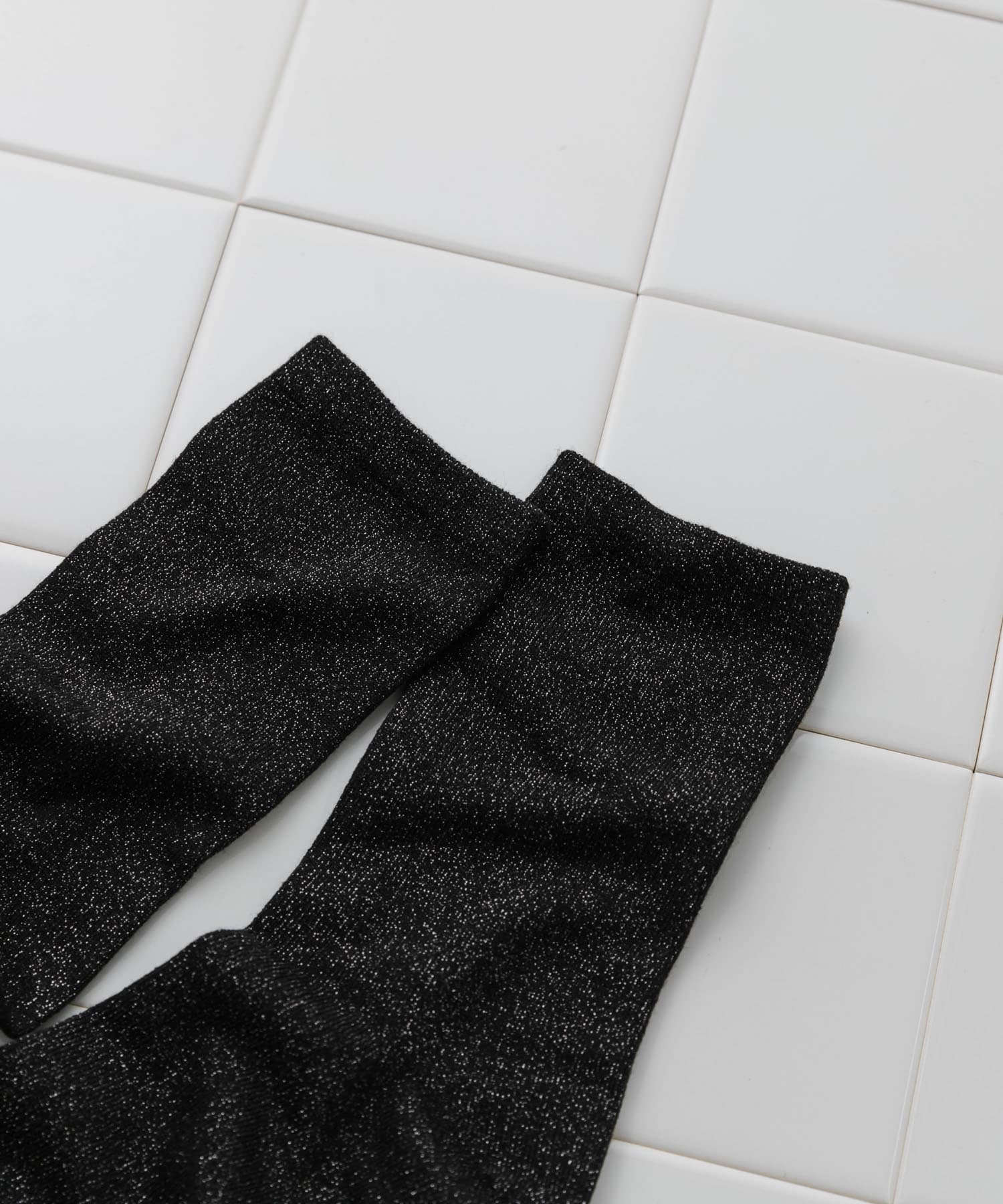 ラメカラーソックス BLK 22-25
