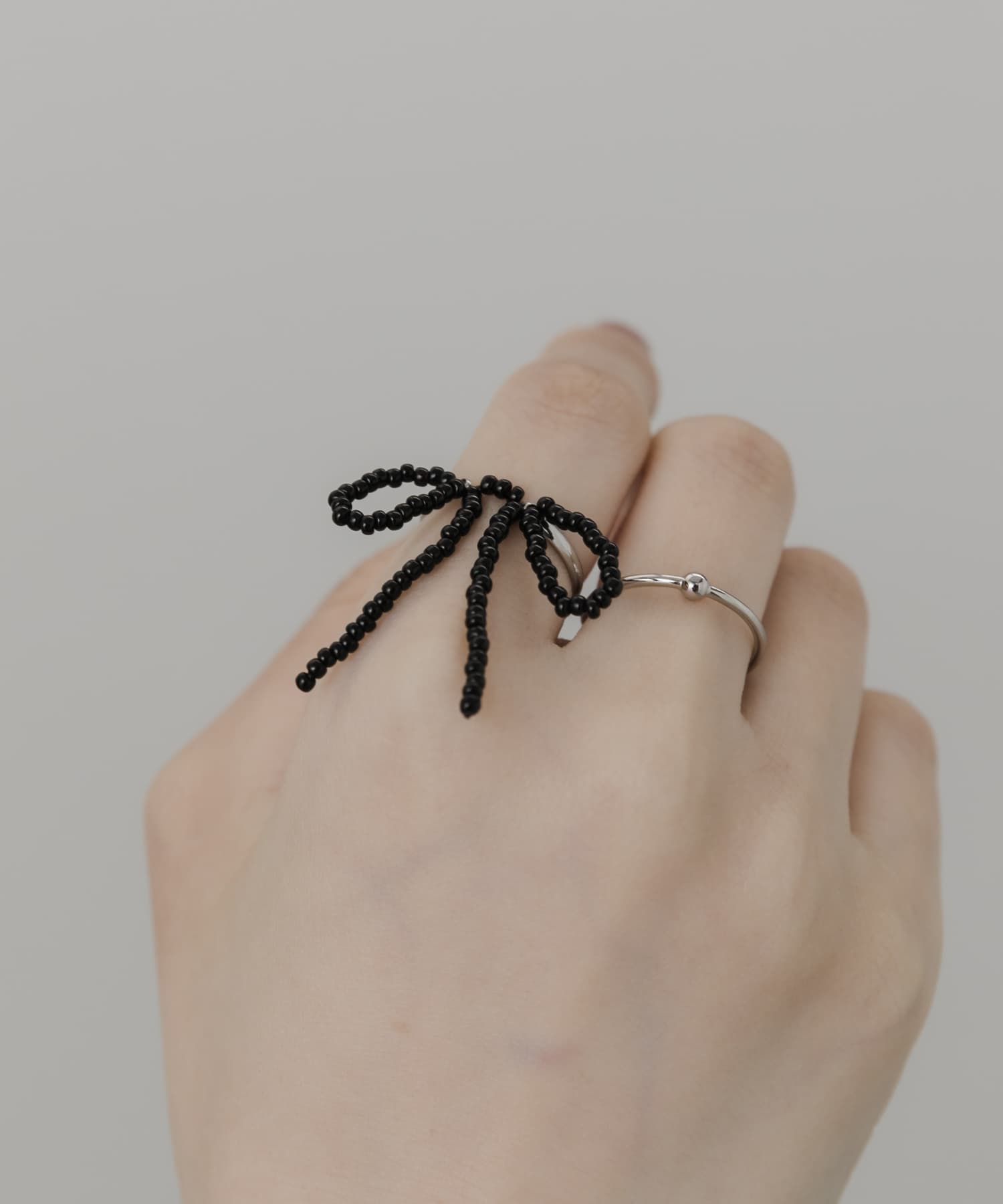 2セットリング SLV/BLK -