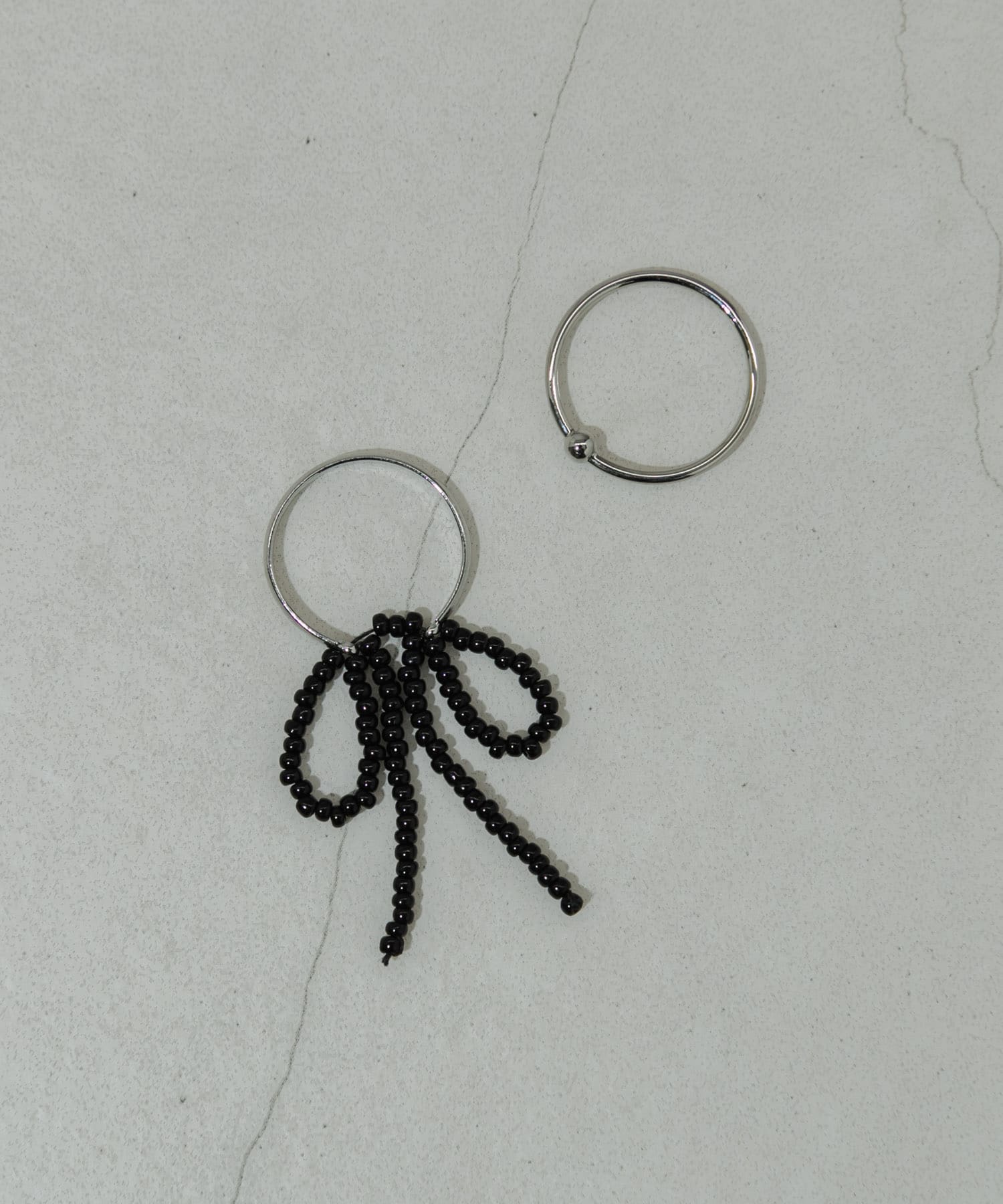 2セットリング SLV/BLK -