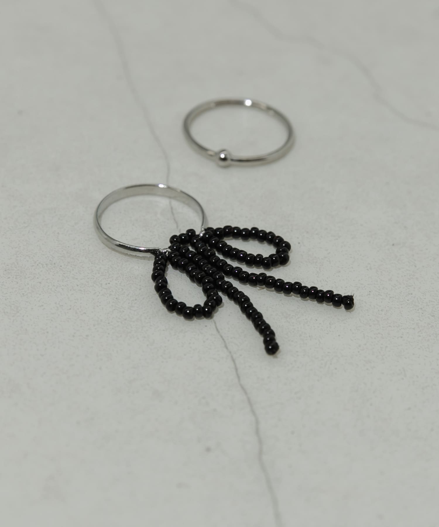 2セットリング SLV/BLK -