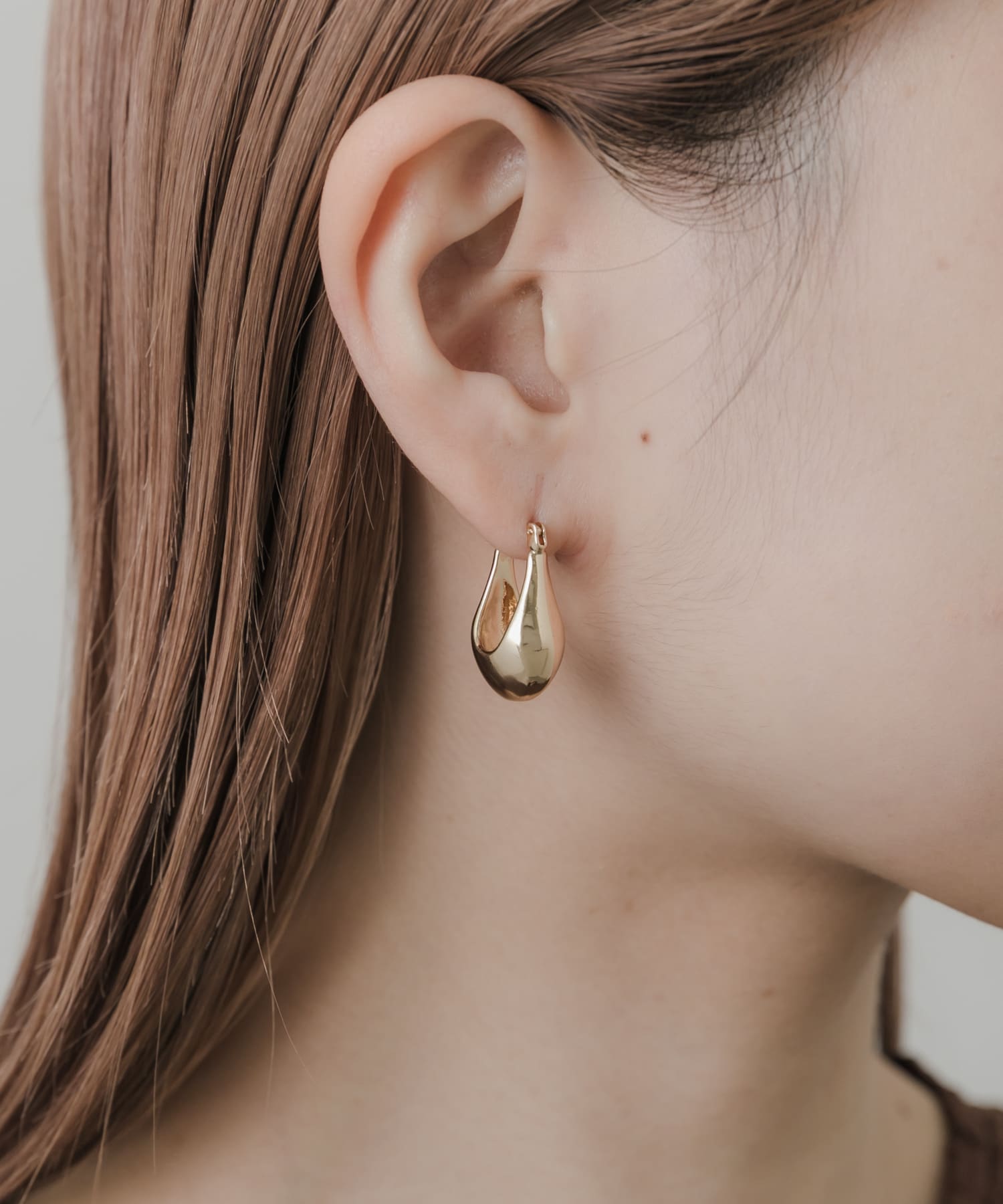 メタルドロップピアス GLD -