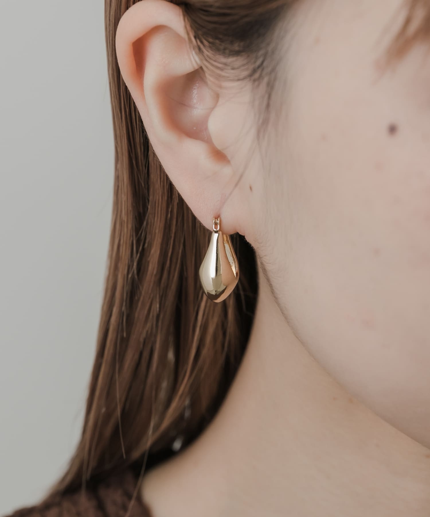 メタルドロップピアス GLD -