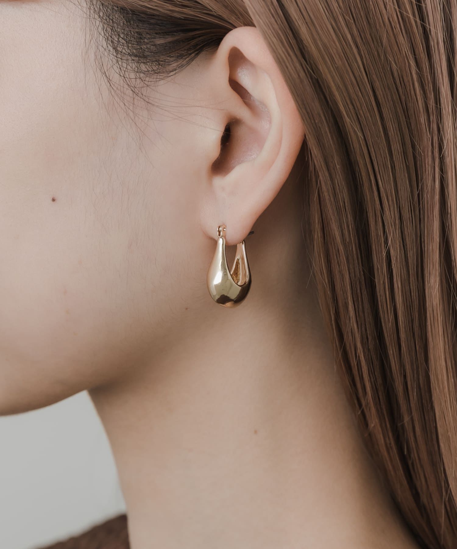 メタルドロップピアス GLD -