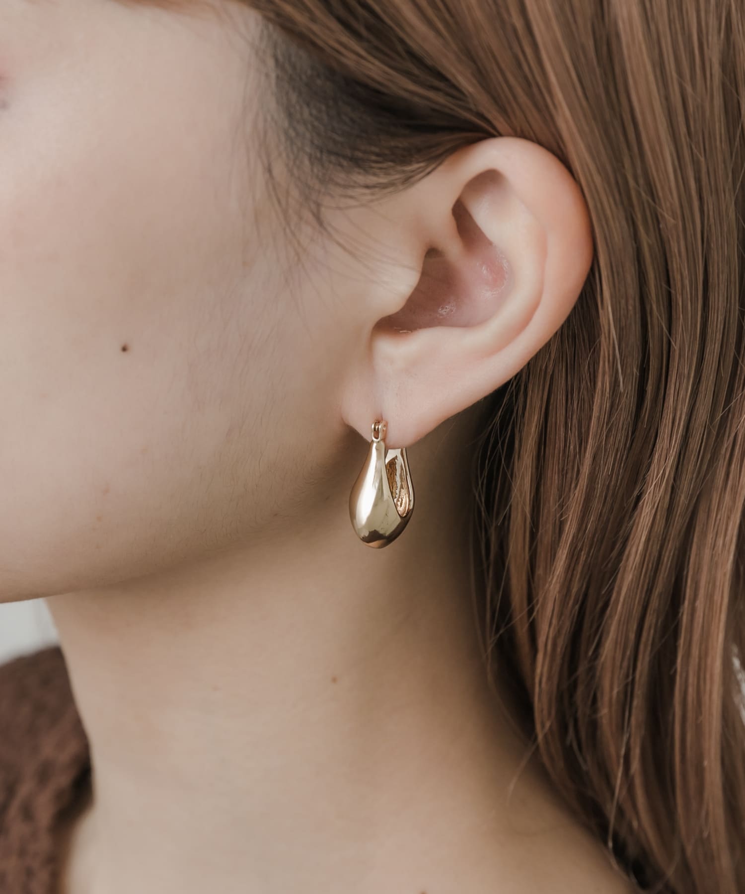 メタルドロップピアス GLD -