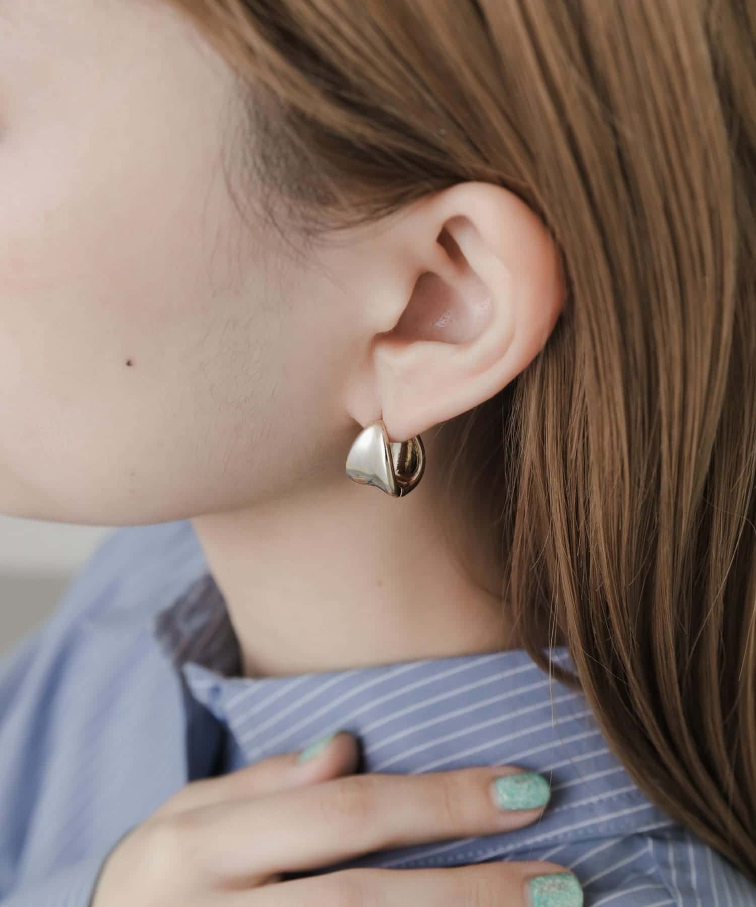 メタルワンタッチピアス GLD -