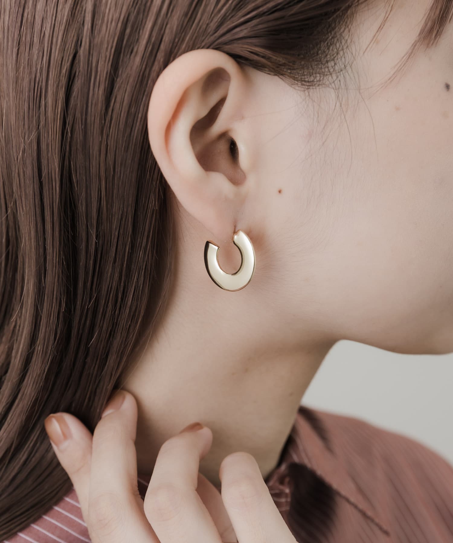 スィンフープピアス GLD -
