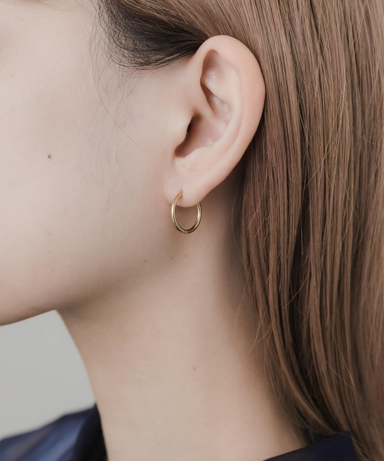 ステンレスミニフープピアス GLD -