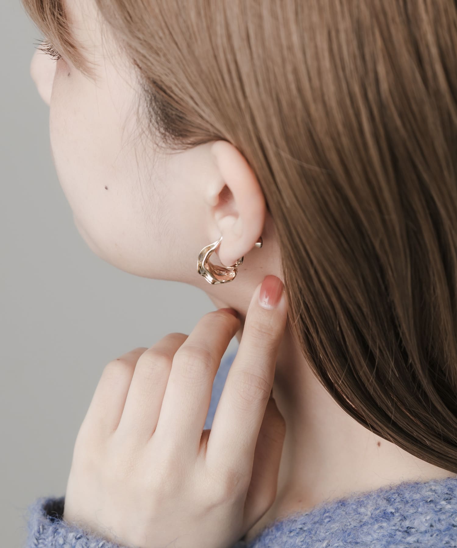 デフォルメメタルイヤリング GLD -